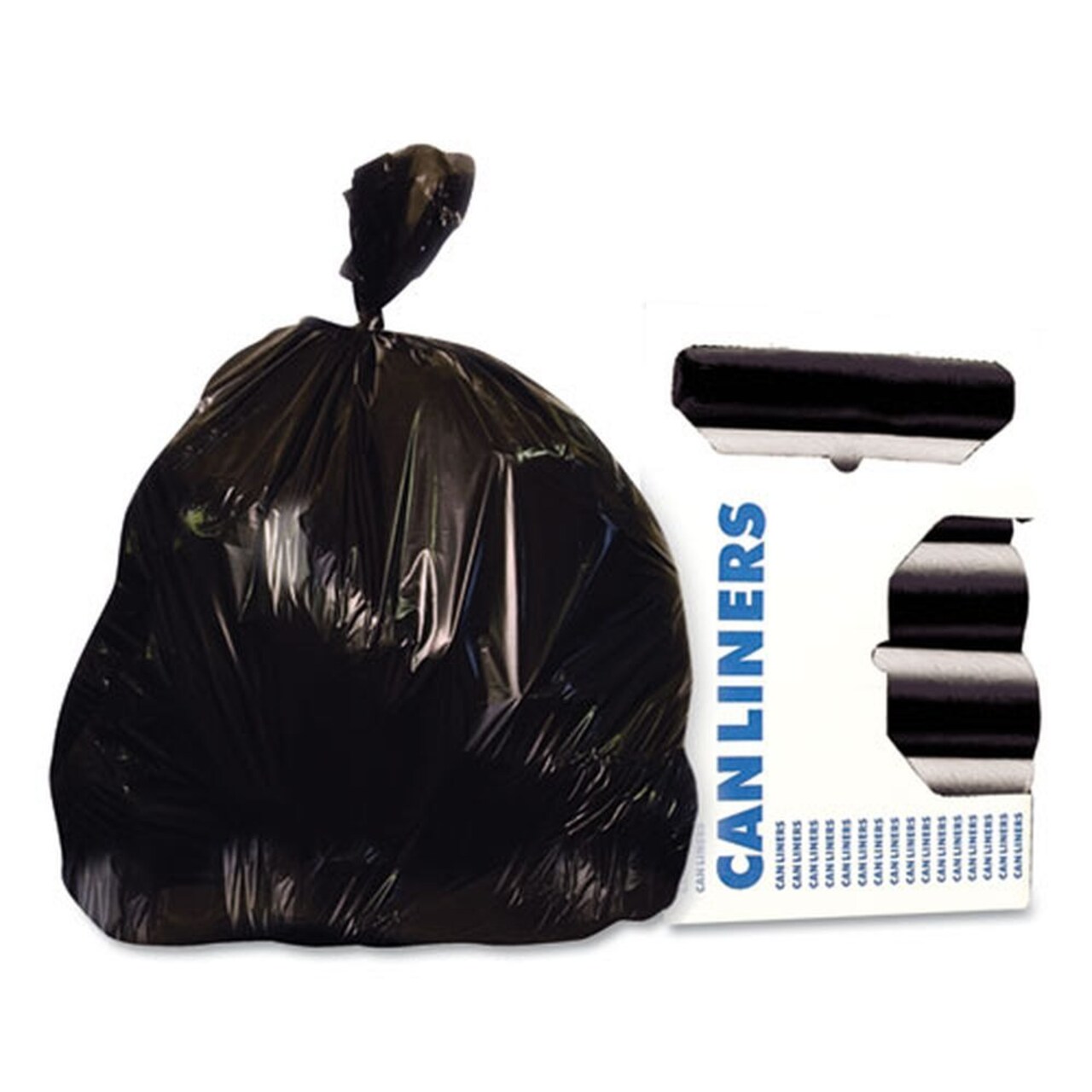 Heritage 43 in. x 47 in. 56 Gallon 0.9 mil Super Tuf Linear Low-Density Can Liners - Black (100/Carton)